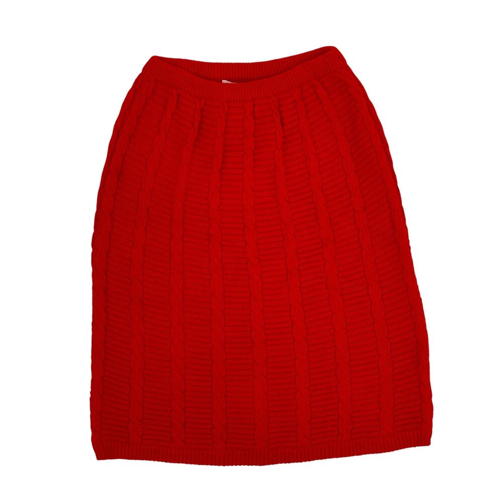 100% Cotton, Petite Cable Knit Midi Skirt, Coquette Valentines Day, Pencil Skirt